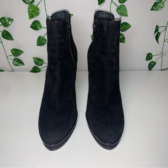 Stuart Weitzman Heeled Ankle Boots Women's Size 10 Black Suede Platform Stiletto - Picture 3 of 10